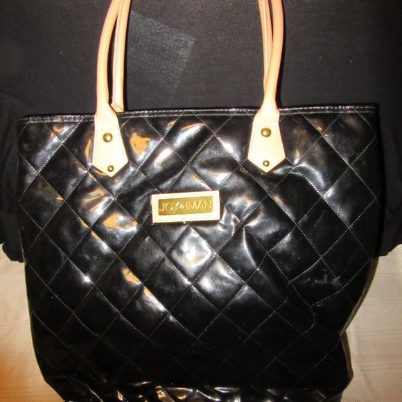 Black textured Joy and Iman tote - Picture 3 of 4